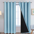 Sky Blue 100% Blackout Curtains 84 Inches Long 52" Wide 2 Panel (52"W x 84"L (Pack of 2) / Sky Blue)