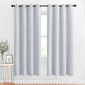 Greyish White Room Darkening Bedroom Curtains (Greyish White / 52"W x 72"L (Pack of 2))