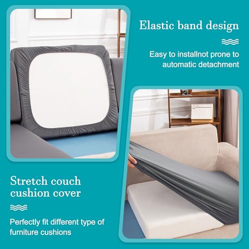 12 Pcs Outdoor Cushion Covers (Grey / 12PCS)