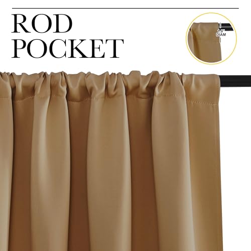 RV Blackout Curtains for Camper Windows (Gold Brown / 29"W x 50"L (Pack of 2))