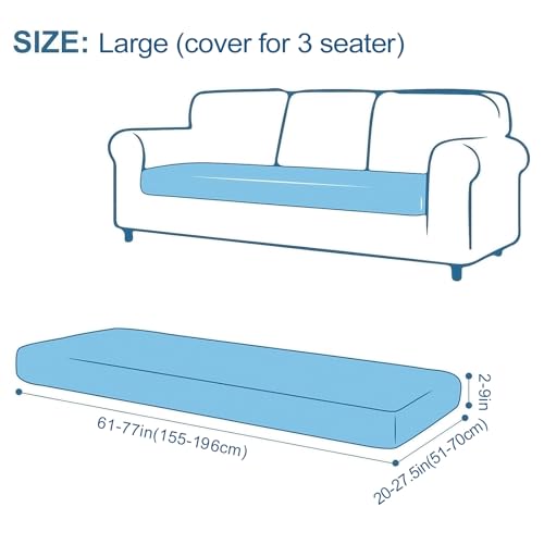 Printed Couch Cushion Covers (Beige / Seat Large)