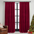 Red Velvet Blackout Curtains 84 inches for Bedroom Living Room (Red / 52"W x 84"L (Pack of 2))