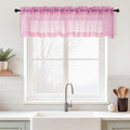 Light Pink Valances for Windows 14 inch Length 2 Panels (42"W x 14"L (Pack of 2) / Light Pink)