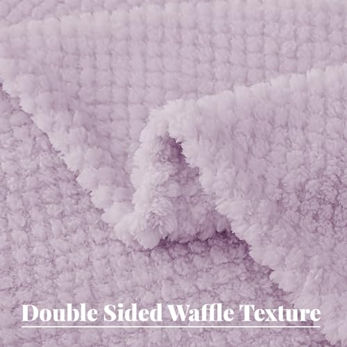 Soft Fleece Queen Size Bed Blanket (Lilac / Queen(90x90 In))