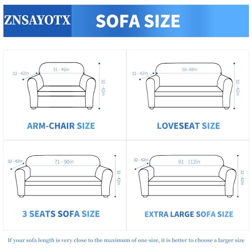 1 Piece Jacquard Couch Covers for 3 Cushion Couch Living Room High Stretch Sofa Cover Pets Dogs Friendly Anti Slip Thickened Slipcovers Furniture Protector (Large (71"-90") / New Pattern Pea Green)