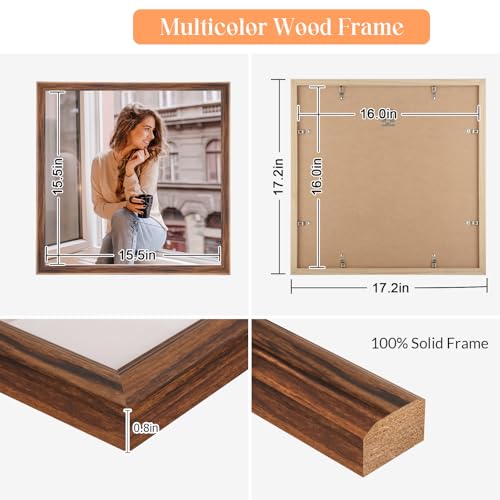 16x16 Wood Frame Brown (Brown / 16x16)