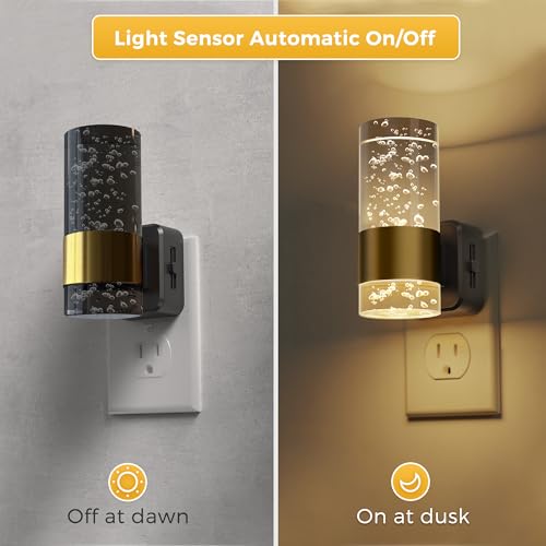 Night Lights Plug into Wall (Gold Ring-3000K Gradient / 1 Pack)