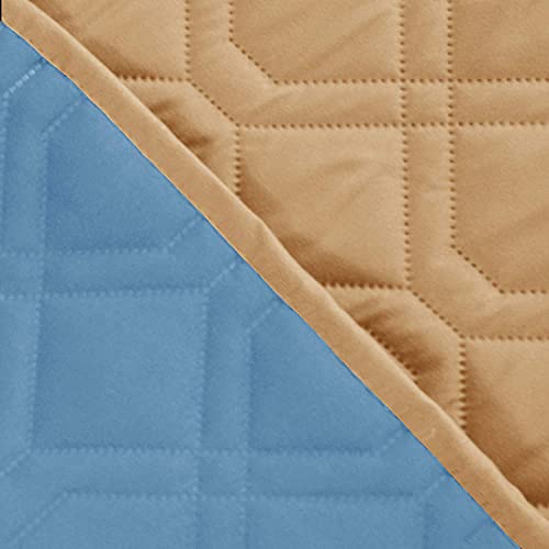 Waterproof Dog Bed Blankets Cover for Bed Couch Sofa Reversible (30x70 Inch (Pack of 1) / Sand+stoneblue)