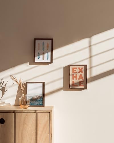 Standalone Walnut Oak Frame Set of 3 (Set of 03 / Walnut Oak / 5x7 in)
