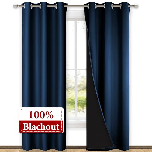 Moroccan Blue Full Shade Curtain Panels (Moroccan Blue / 42"W x 84"L (Pack of 2))