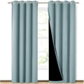 100% Blackout Curtains 84 inches Long (Sky Blue / 52"W x 84"L (Pack of 2))