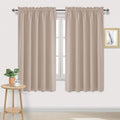 Wide Blackout Curtains for Bedroom Living Room 60 x 63 Inch Long Camel (Camel / 60"W x 63"L (Pack of 2))