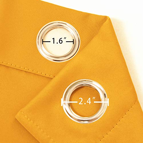 Yellow Thermal Blackout Curtains (Yellow / 42"W x 63"L (Pack of 2))