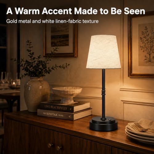 Rechargeable Cordless Table Lamp (Black)