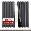 Grey Full Shade Curtain Panels (Grey / 70"W x 72"L (Pack of 2))