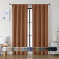 Ava Sun Baked Blackout Curtains for Bedroom 84 Inch Length 2 Panels Set (Sun Baked / 40"W x 84"L (Pack of 2))