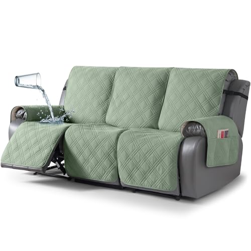 100% Waterproof Recliner Sofa Cover (Sage Green / 3 Seater Standard)