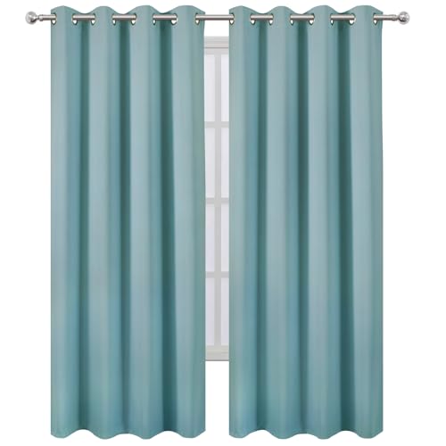 Blackout Curtains 52 x 108 inch (Stone Blue / 52"W x 108"L (Pack of 2))