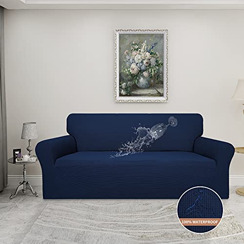 100% Waterproof Couch Cover (Navy / Oversized Sofa)