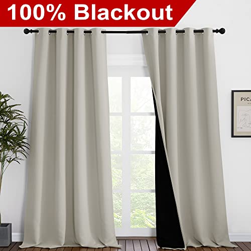 Full Shading Curtains for Windows (Natural / 55"W x 102"L (Pack of 2))