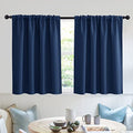 Short Blackout Curtains for Small Window Kitchen Bathroom Cafe RV (Navy Blue / 52"W x 36"L (Pack of 2))