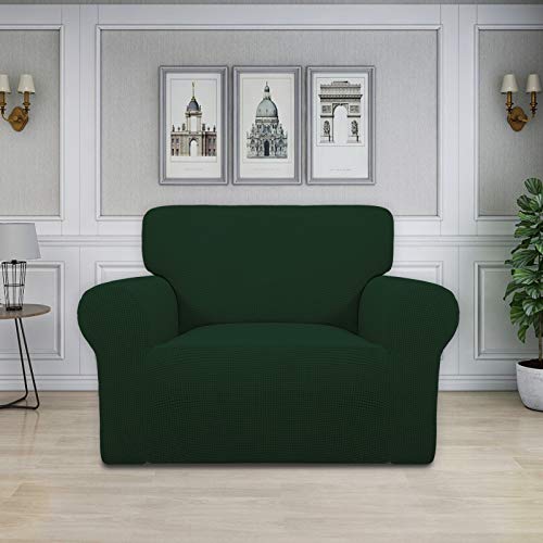 Stretch Oversized Chair Slipcover with Arm Washable Dark Green (Small-XL Chair / Dark Green)