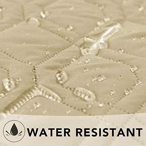 Waterproof Dog Bed Cover Pet Blanket for Furniture Bed Couch Sofa Reversible (30x53 Inch (Pack of 1) / Beige+lightgrey)