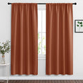 Blackout Curtains for Bedroom Living Room Nursery 72 inches Long (Burnt Orange / 42"W x 72"L (Pack of 2))