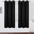 Black Thermal Blackout Curtains (Black / 42"W x 72"L (Pack of 2))