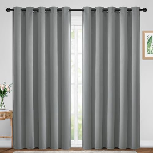 Room Darkening Curtains 70x84 inch Length Dove Grey (Dove Grey / 70"W x 84"L (Pack of 2))