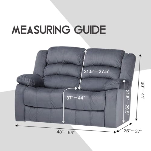Reclining Love Seat Slipcover (Black)