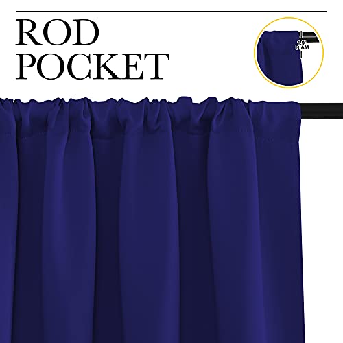 Window Curtains for Bedroom (Navy Blue / 42"W x 48"L (Pack of 2))