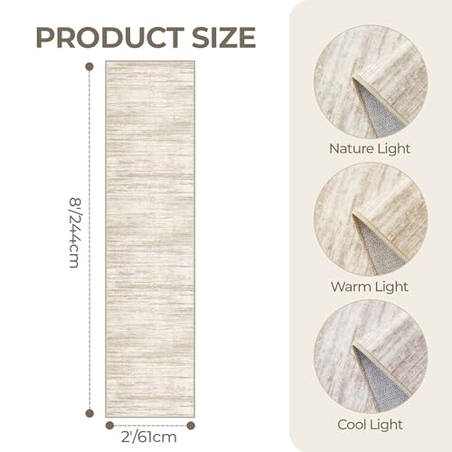 2x8 Runner Rug Non Slip (Brown/Beige / 2' x 8' (Runner))