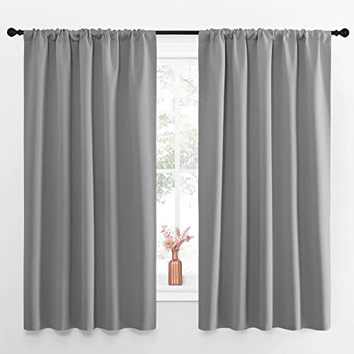Blackout Curtain Panels for Window (Silver Grey / 52"W x 63"L (Pack of 2))