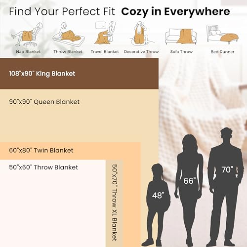 Turtle Shell Twin Size Throw Blanket Coffee for Couch & Sofa (Coffee / Twin)