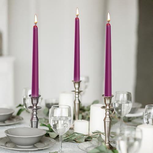 0.87×10 Inch Purple Taper Candles (Purple)
