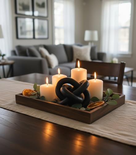 Wood Knot Chain Link Decor (Black)