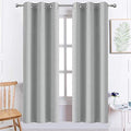 Blackout Curtains 38x72 inch Light Grey Thermal Drapes (Light Grey / 38"W x 72"L (Pack of 2))