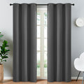 Blackout Curtains 38x84 inch Charcoal Grey Thermal Drapes (Charcoal Grey / 38"W x 84"L (Pack of 2))