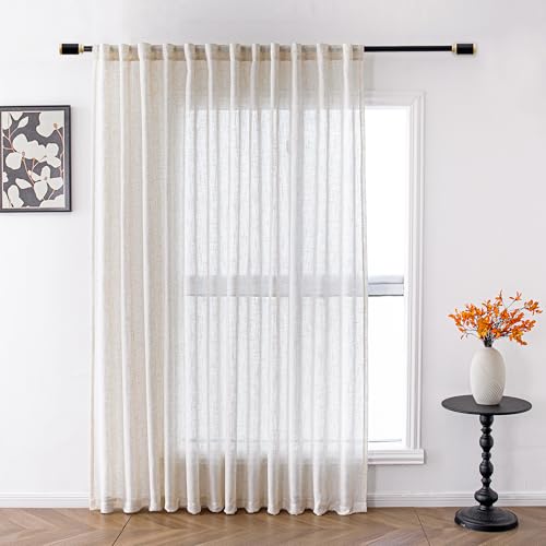 Linen Curtains for Living Room 1 Panel (Customsize / Linen)