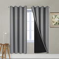 Grey Blackout Curtains 63 Inches Long for Bedroom 52" Wide 2 Pcs (52"W x 63"L (Pack of 2) / Grey)
