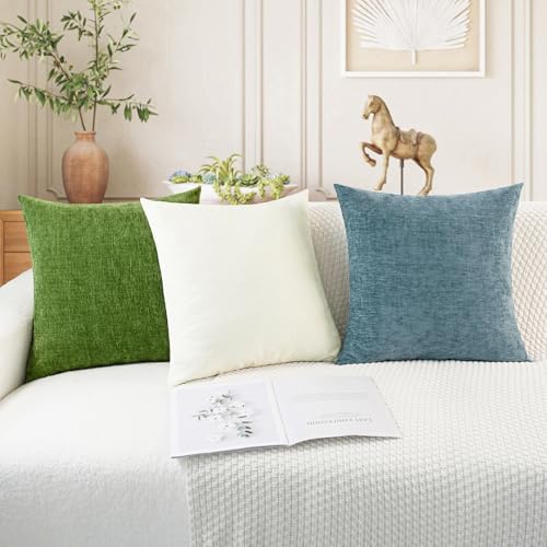 Decorative Couch Throw Pillow Covers 26 X 26 Inches Smoke Blue (26" x 26" (Pack of 2) / Smoke Blue)