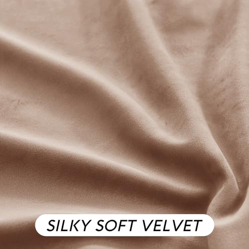Blush Velvet Curtains 72 inches with Hook Belt (Blush / 52"W x 72"L (Pack of 2))