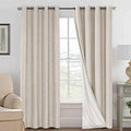 100% Blackout Linen Curtains 84" L 2 Panels Natural (Natural / 52"W x 84"L (Pack of 2))