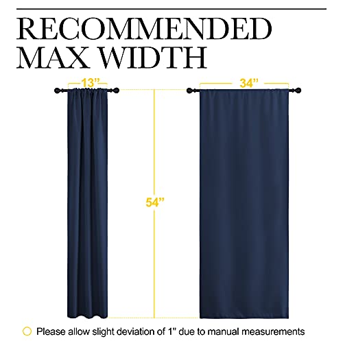 Kitchen Curtains (Navy / 34"W x 54"L (Pack of 2))