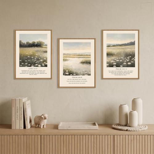 Christian Scripture Framed Canvas Wall Art (Christian Scripture Wall Art / 12"L x 16"W)