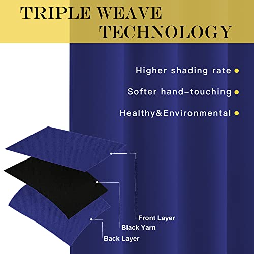 Blackout Curtains Panels for Bedroom (Navy Blue / 66"W x 72"L (Pack of 2))
