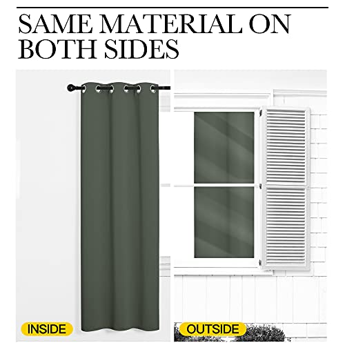 Living Room Curtains (Dark Mallard / 70"W x 84"L (Pack of 2))