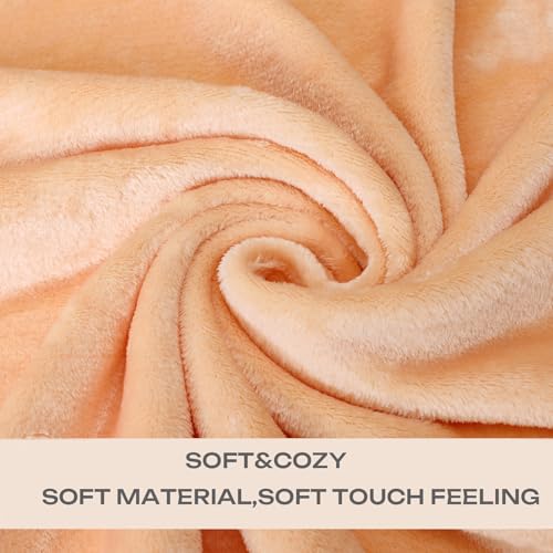 Pink Fleece Plush Throw Blanket 50"x60"for Couch Sofa Fuzzy Cozy Flannel (Coral Pink / Throw(50"×60"))