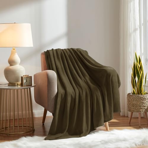 Fleece Blanket Dark Brown Lightweight Super Soft Cozy Fuzzy Bed Blankets Microfiber Factory Shop (Dark Bown / Throw(50"x60"))